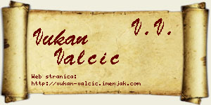 Vukan Valčić vizit kartica